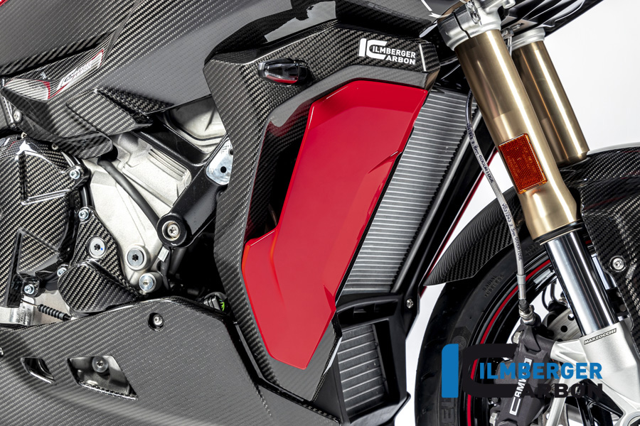 Ilmberger Carbon Wasserkühlerverkleidung rechts (komplette Version), glänzend, BMW S1000XR 2020-2023