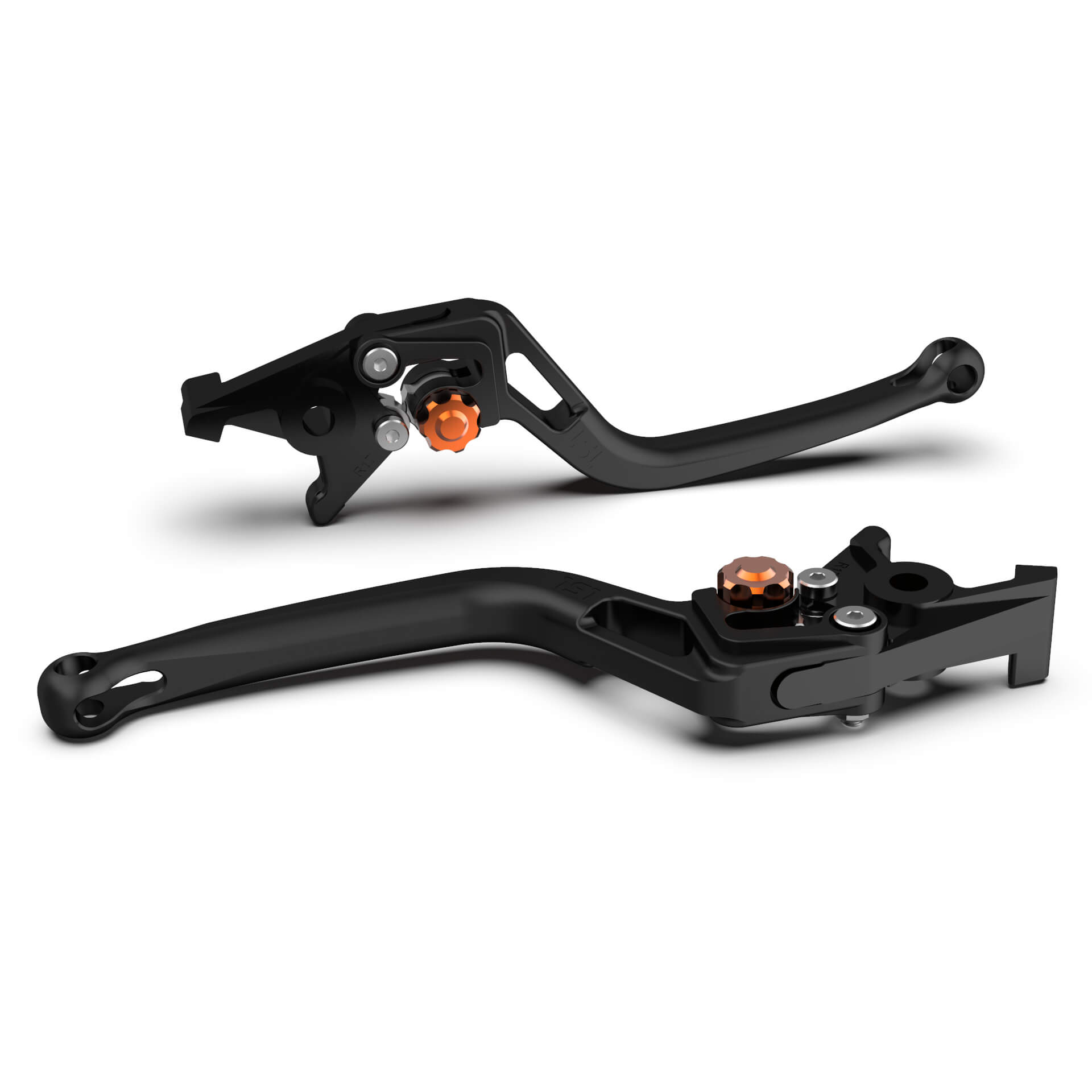 LSL Bremshebel BOW R69,schwarz perlgestrahlt/orange