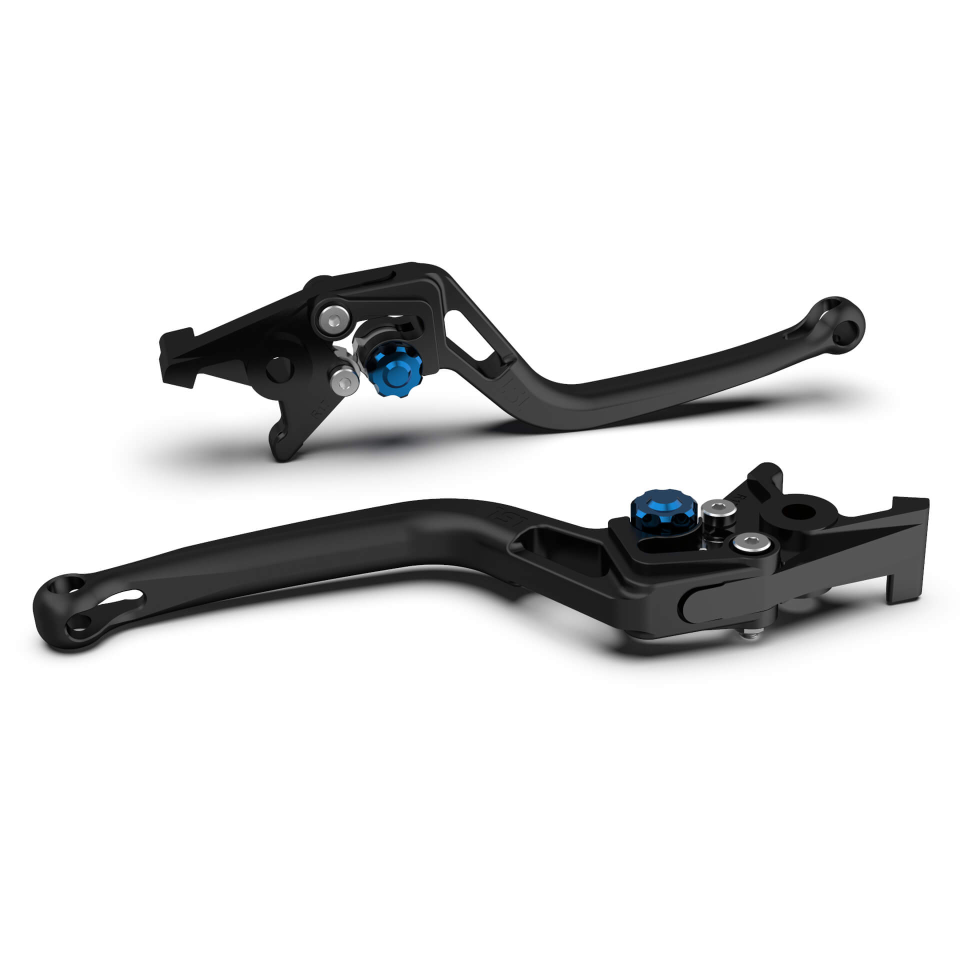 LSL Scooter Bremshebel Links BOW L81, schwarz perlgestrahlt/blau