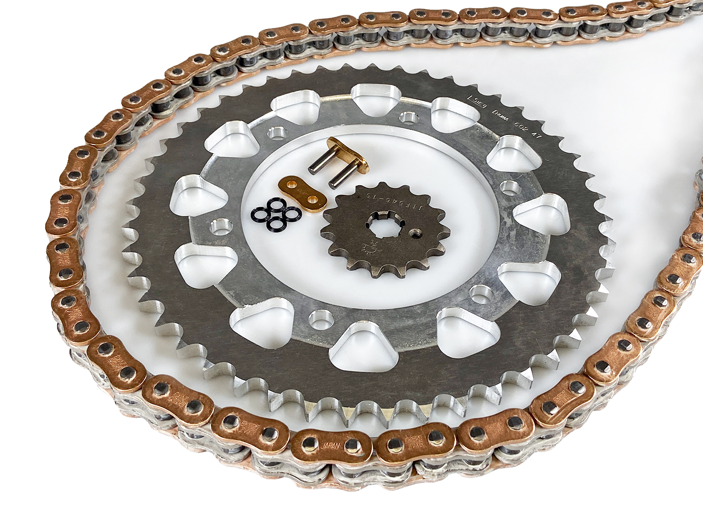 EK-Chain Kettensatz 525 ZVX-3 für Kawasaki Ninja H2 Modelljahr 2015-2020 Farbe Gold