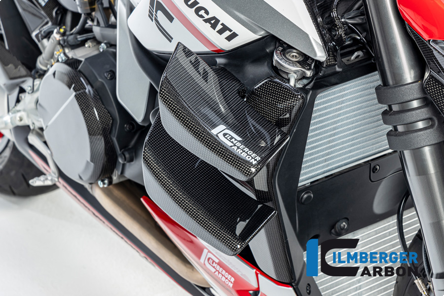 Ilmberger Carbon Wasserkühlerabdeckung rechts, glänzend, Ducati Streetfighter V2,  2022-