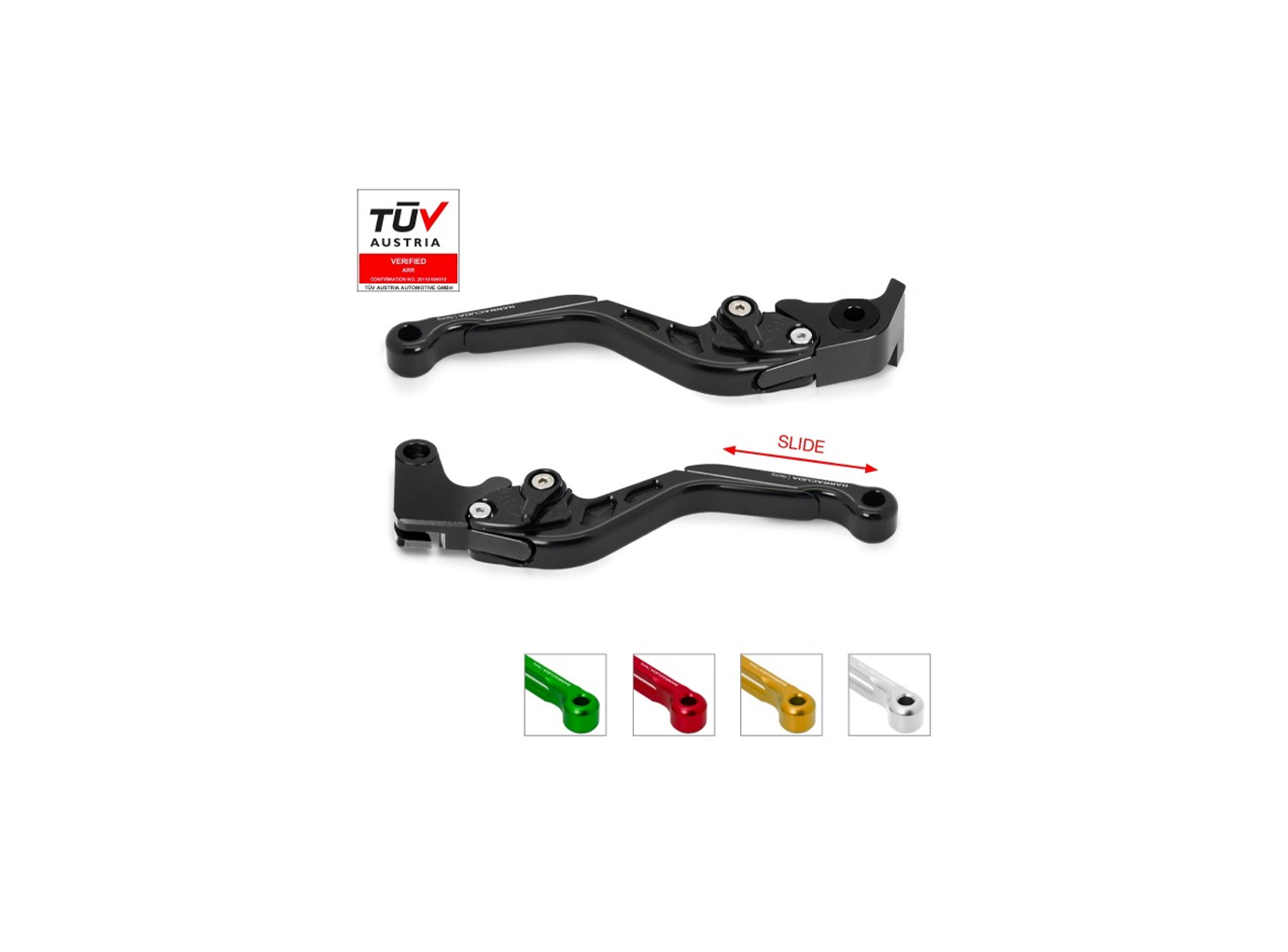 Barracuda Brems- und Kupplungshebelsatz für Kawasaki Z750 Modelljahr 2007-2014 / Z800 Modelljahr 2013-2016