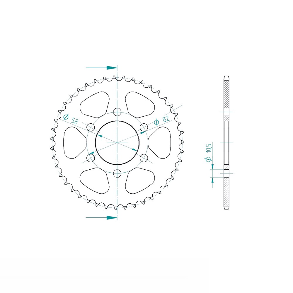 ENUMA Kettensatz 428 HO für Keeway K-Light 125, Modelljahr 2018 - 2022