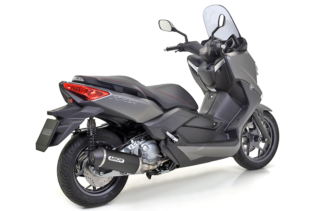 ARROW Auspuff DARK URBAN für Yamaha X-Max 250 2009-2016, Aluminium (Nur mit ARROW Zwischenrohr)