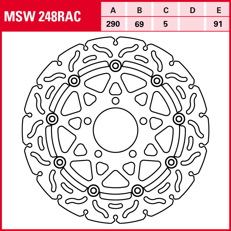 TRW Bremsscheibe Sportiv schwimmend MSW248RAC