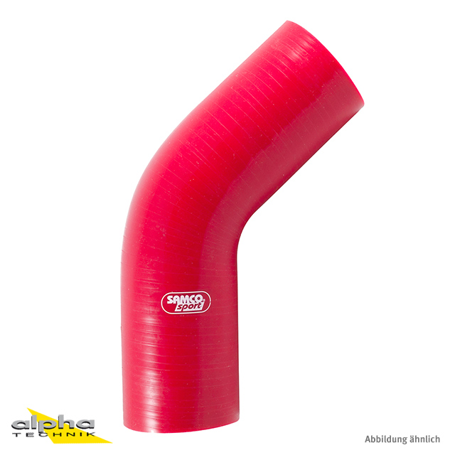 Samco Siliconschlauch 45 Grad Standard Bogen rot