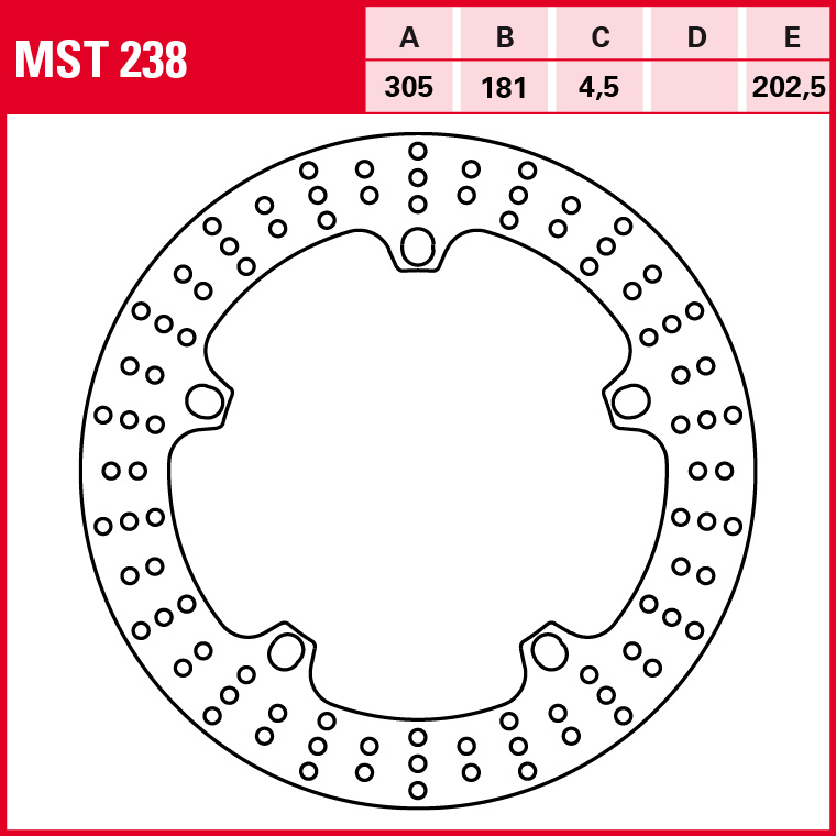 TRW Bremsscheibe Allround starr MST238