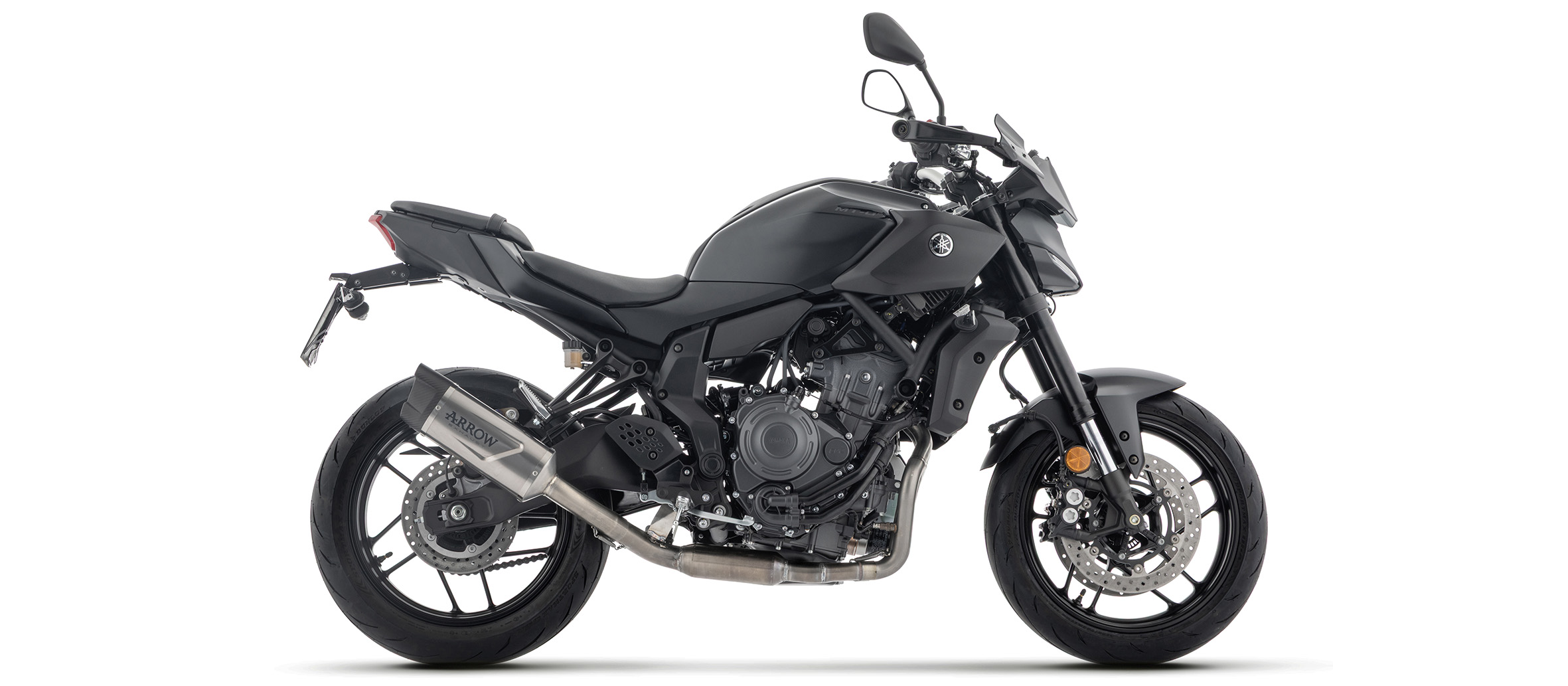 ARROW Racinganlage INDY RACE EVO Titanhülle für Yamaha MT07, Typ RM48, RM49, RM50, RM51, RM53, RM54, 2025-