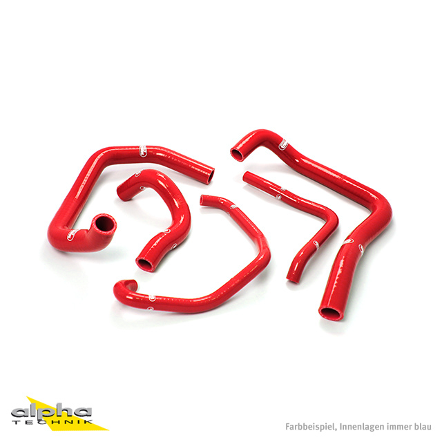 SAMCO SPORT Siliconschlauch Kit rot für Kawasaki ZX6R ZX6RR Modelljahr 2005-2006