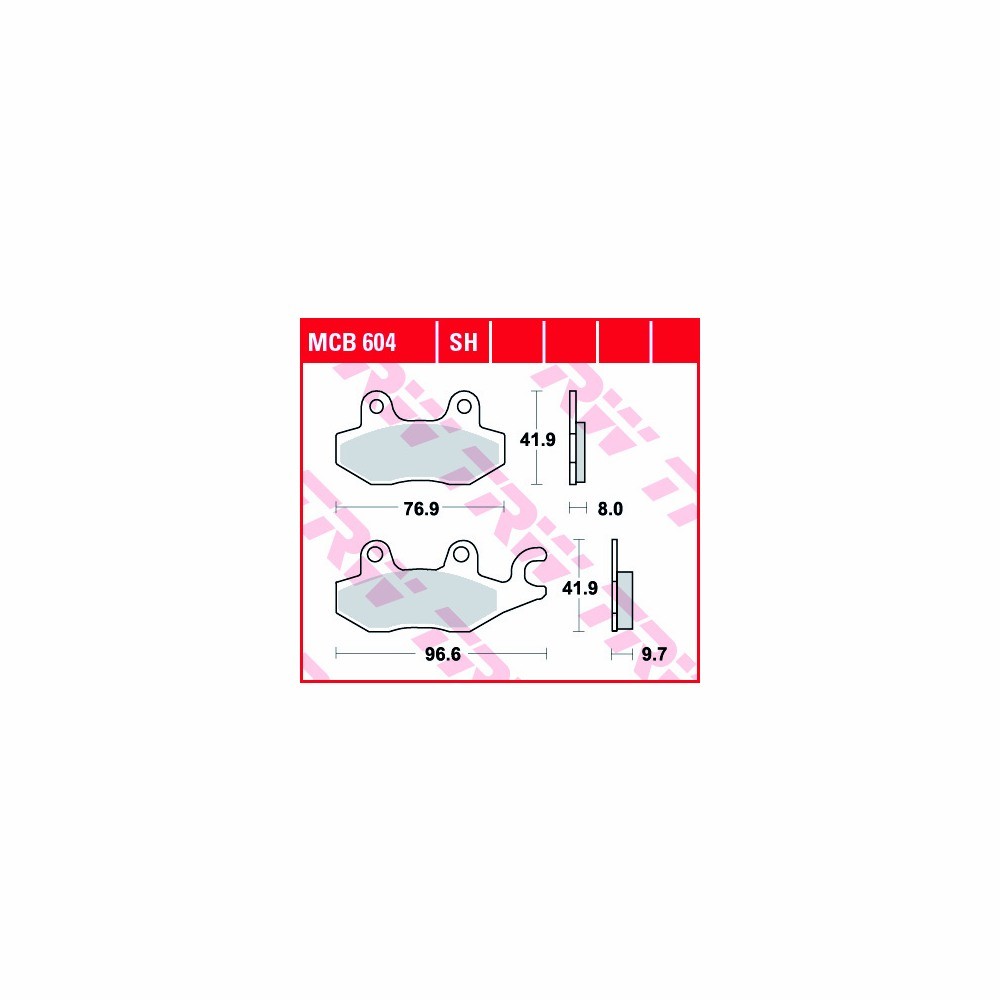 TRW Bremsbelagsatz Allround MCB604 hinten