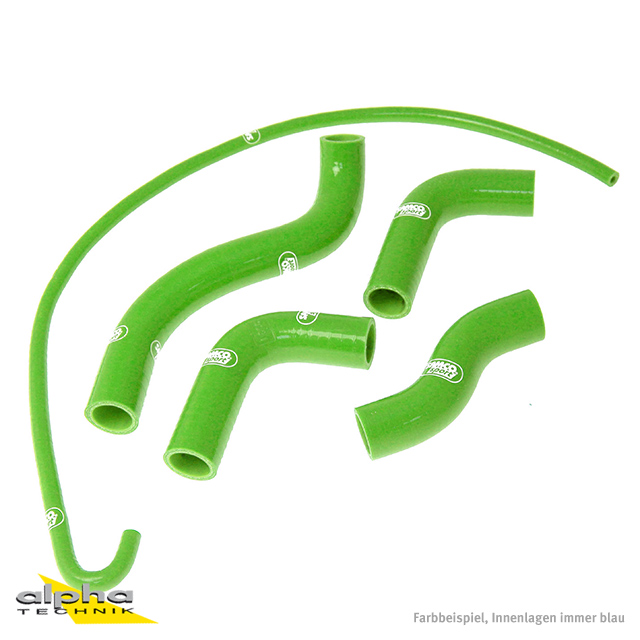 SAMCO SPORT Siliconschlauch Kit grün für Kawasaki Z750 Modelljahr 2004-2006