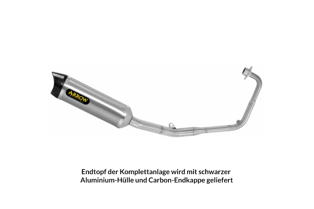 ARROW THUNDER DARK Aluminium Auspuffanlage für Honda CB125R ab Modelljahr 2021-