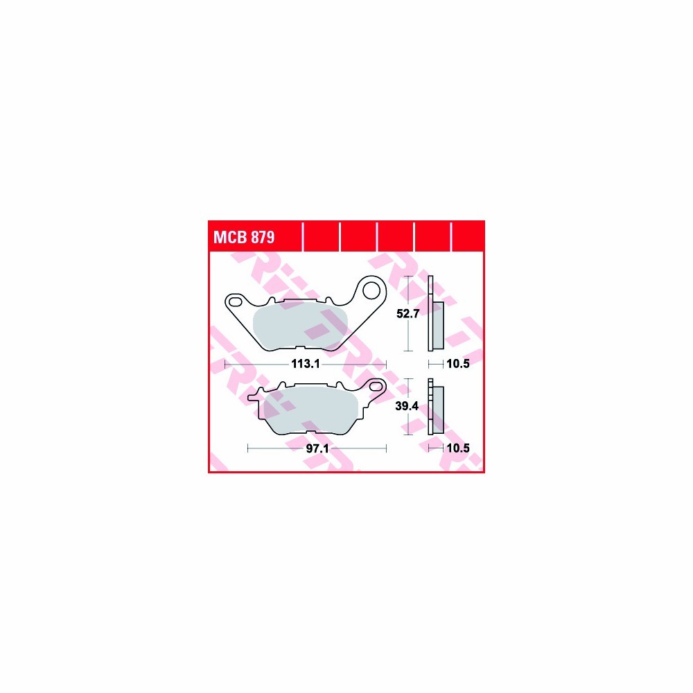 TRW Bremsbelagsatz Allround MCB879 hinten