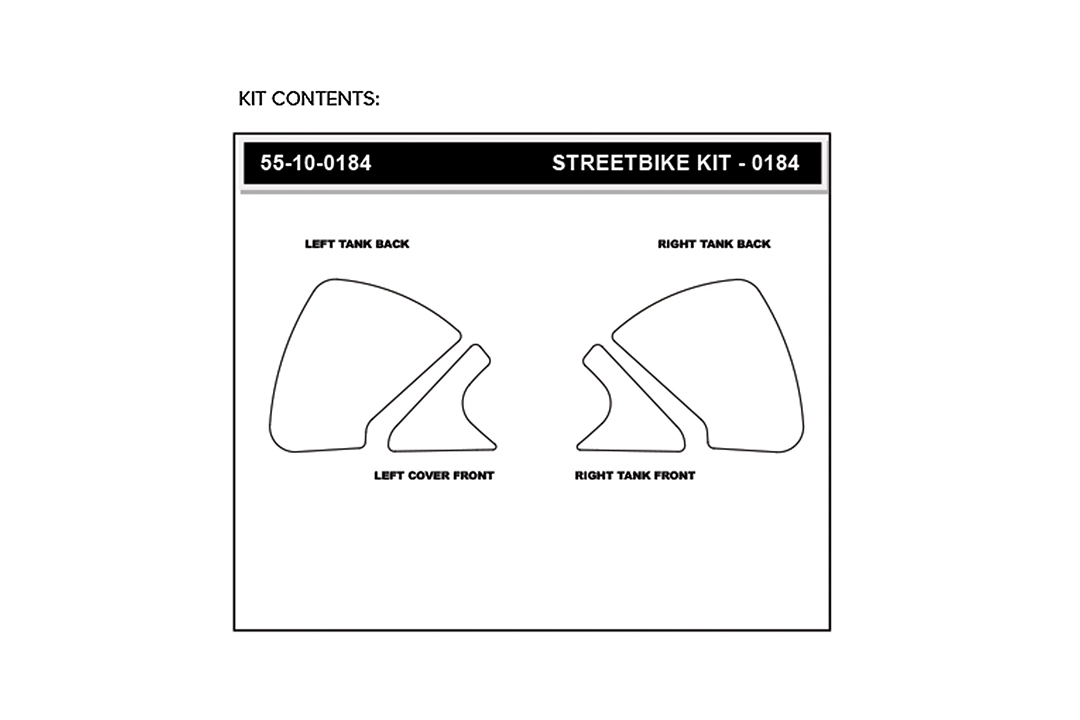 Stompgrip Tank Pad schwarz, Icon, Streetbike Tank Kit für Monster 937 (plus, SP), 2021-2025, Monster 1200 (S), 2021-2024