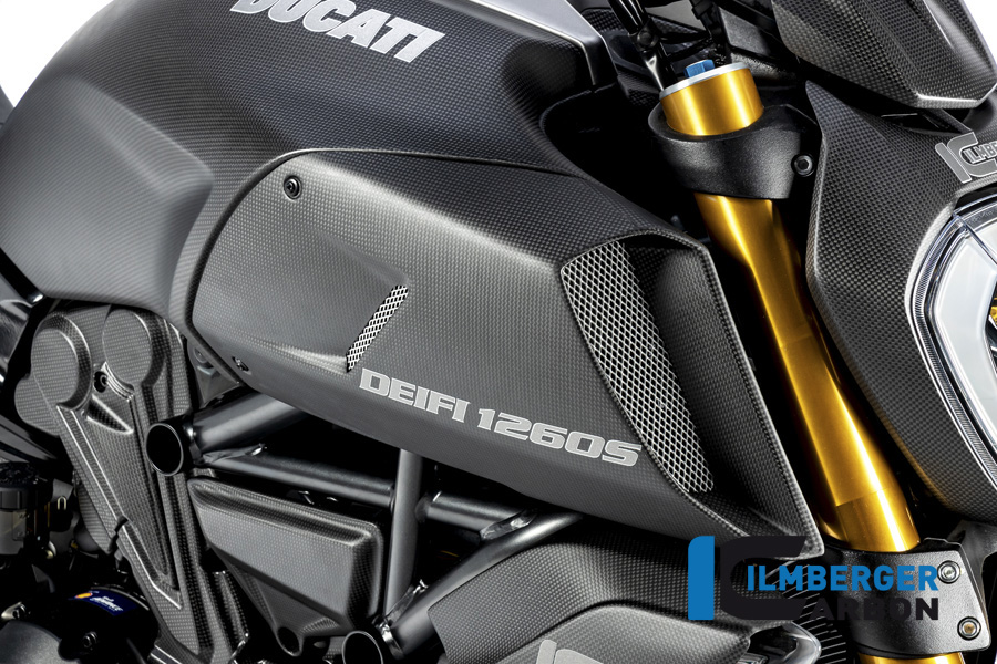 Ilmberger Carbon Lufteinlasskanalverkleidung rechts, matt Ducati Diavel 1260 , 2019-