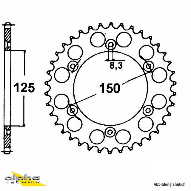 Kettenrad Aluminium, Husaberg/KTM Z-