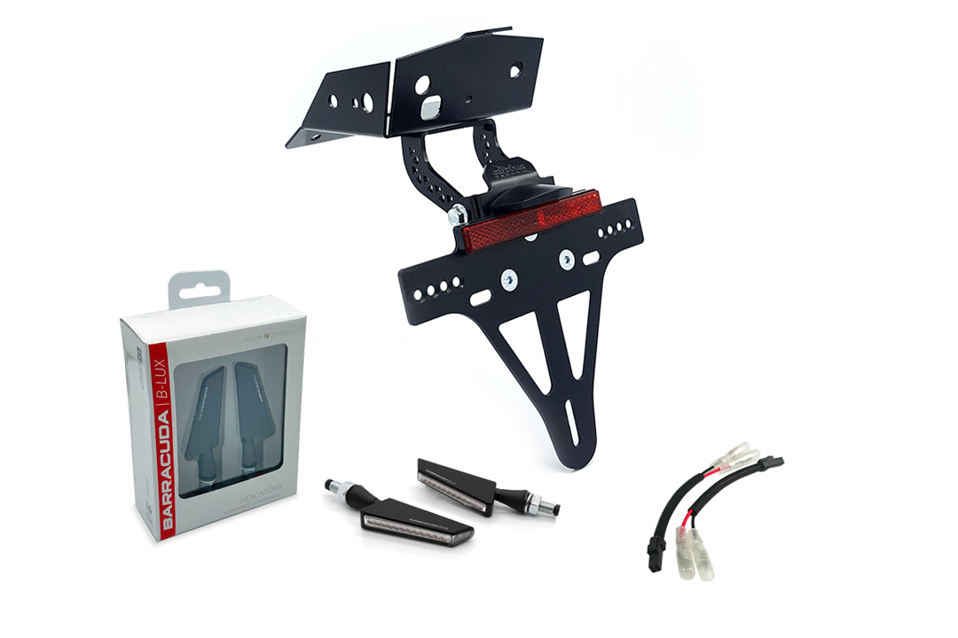 alpha Technik Kennzeichenhalter-Blinker-Kit SQ-LED (vorne + hinten) für KTM 690 SMC R ab Modelljahr 2019
