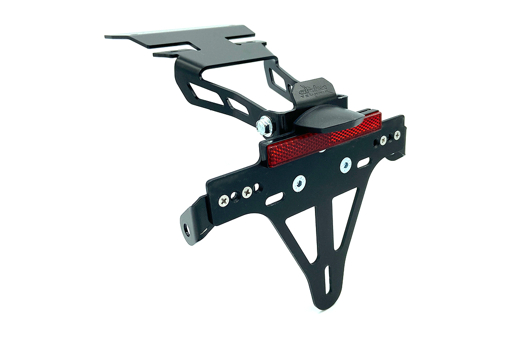 alpha Technik Kennzeichenhalter Edelstahl schwarz für Honda NC750X ab 2021-