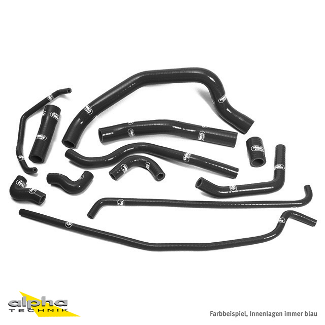 SAMCO SPORT Siliconschlauch Kit schwarz für Yamaha YZF1000R1 Modelljahr 2007-2008