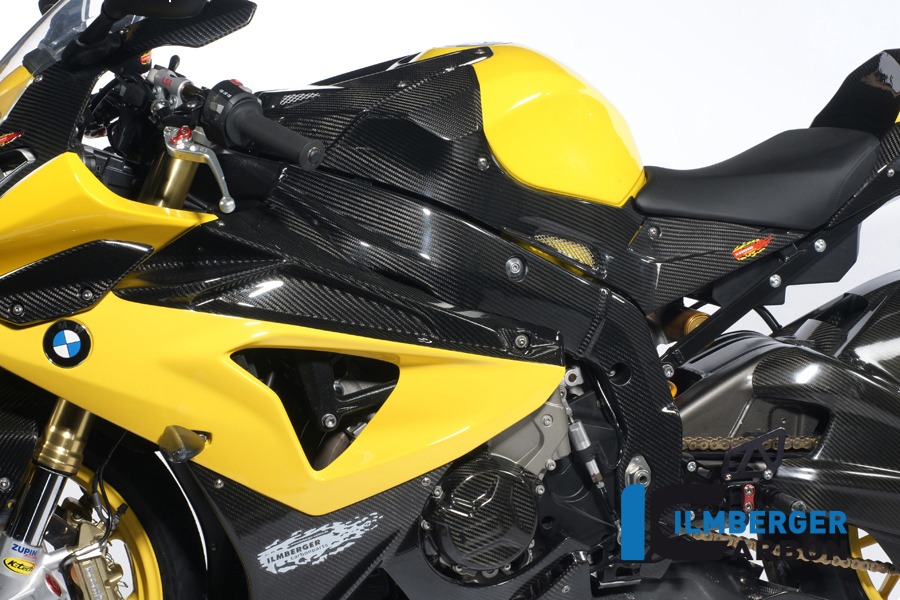 Ilmberger Carbon Seitendeckel links am Tank, Carbon