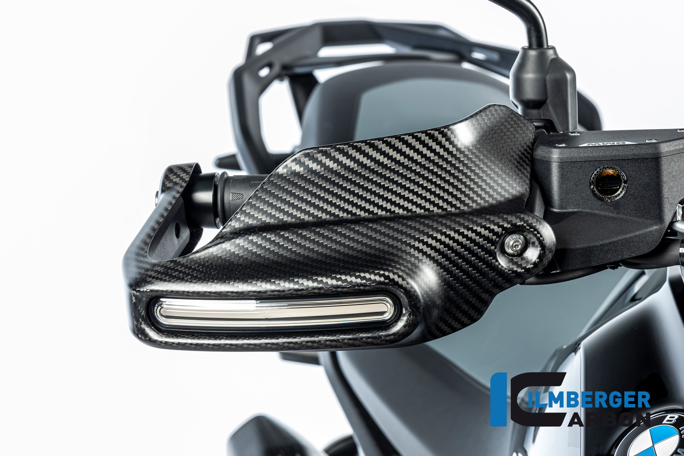 Ilmberger Carbon Handprotektor groß mit Blinkeraufnahme rechts, matt, BMW R1300GS 2023-