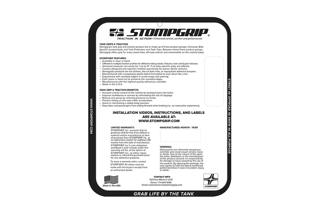 Stompgrip Tank Pad schwarz, Icon, Streetbike Tank Kit für Yamaha MT09, 2021-2023, Triumph Triple 1200 RR, RS, 2021-2025