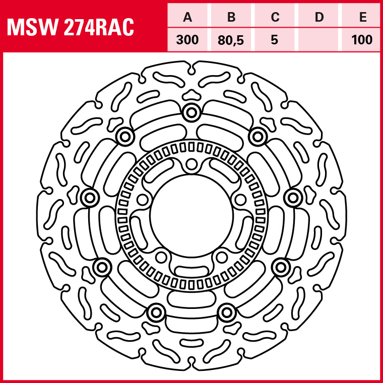 TRW Bremsscheibe Sportiv schwimmend MSW274RAC