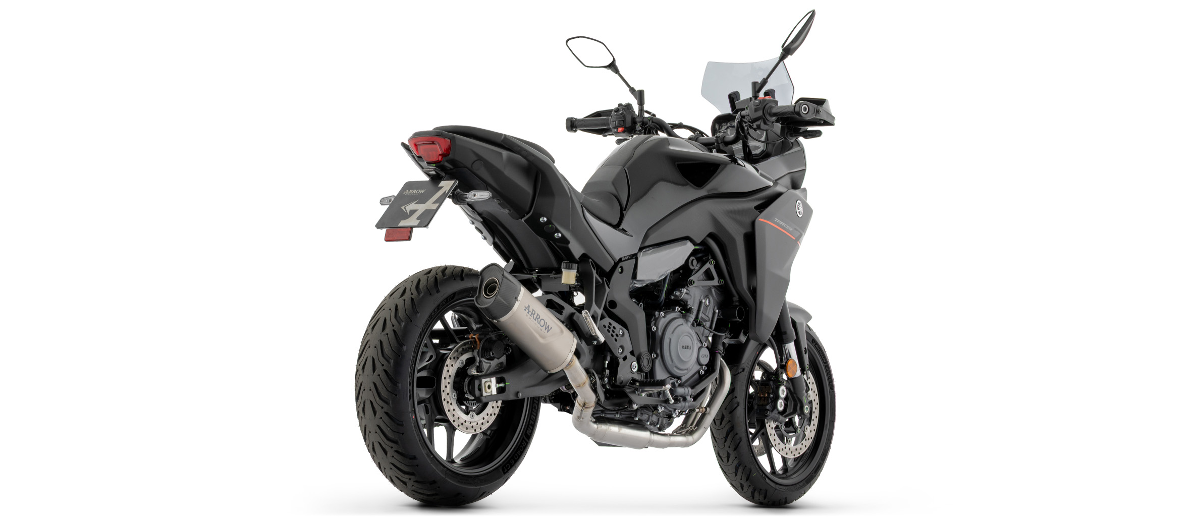 ARROW Auspuff INDY RACE EVO Titan mit Carbon-Endkappe für Yamaha Tracer 700, Tracer 700 GT, 2025-