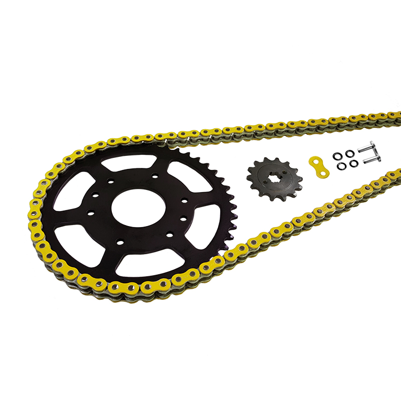 EK-Chain Kettensatz 530 MVXZ-2 für Suzuki RF900 ab Modelljahr 1994- Teilung Umbau auf 530 Farbe Gelb