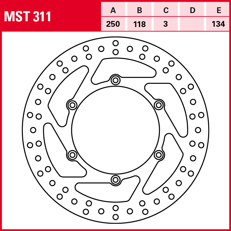 TRW Bremsscheibe Allround starr MST311