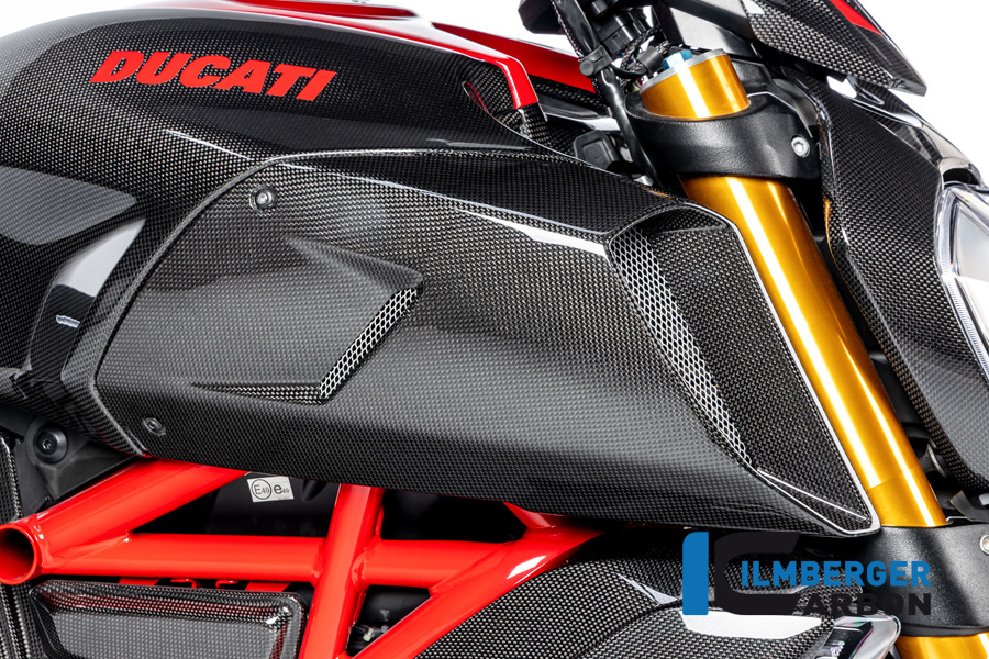 Ilmberger Carbon Lufteinlasskanalverkleidung rechts, glänzend Ducati Diavel 1260 , 2019-