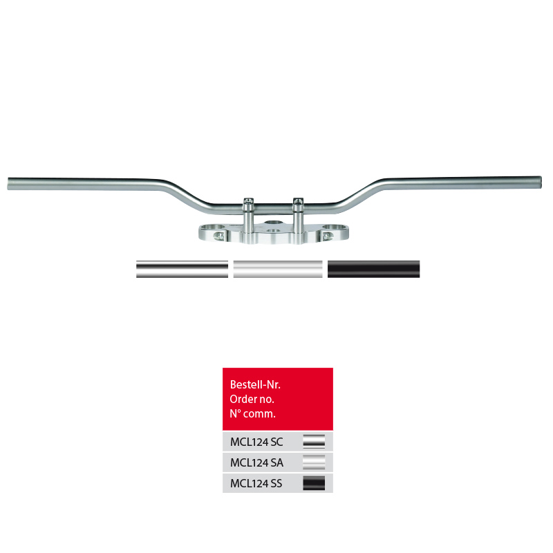 TRW Stahllenker Speedfighter MCL125AKK, Alu-Look