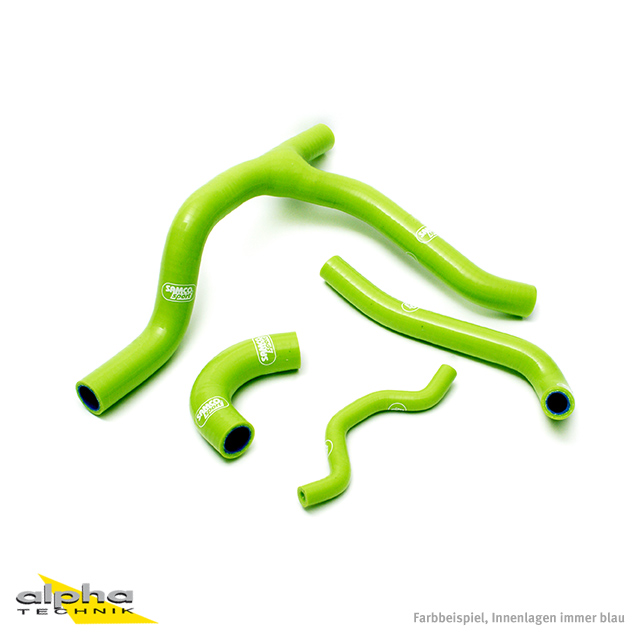 SAMCO SPORT Siliconschlauch Kit grün für Kawasaki KX250F Modelljahr 2006-2008