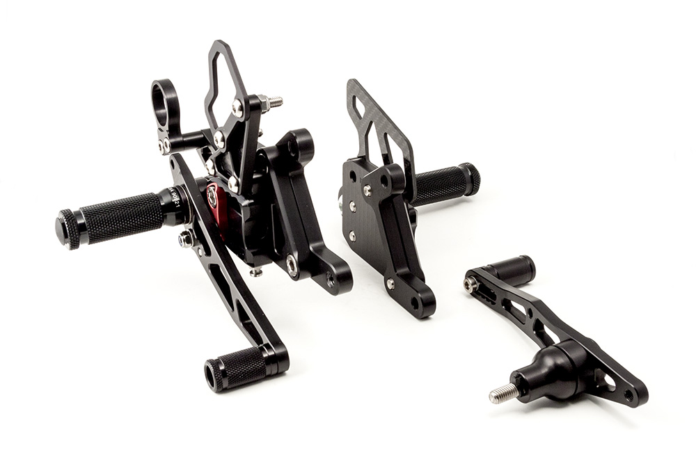 LSL 2Slide Rastenanlage für BMW S1000RR, 2015-2016, schwarz-rot