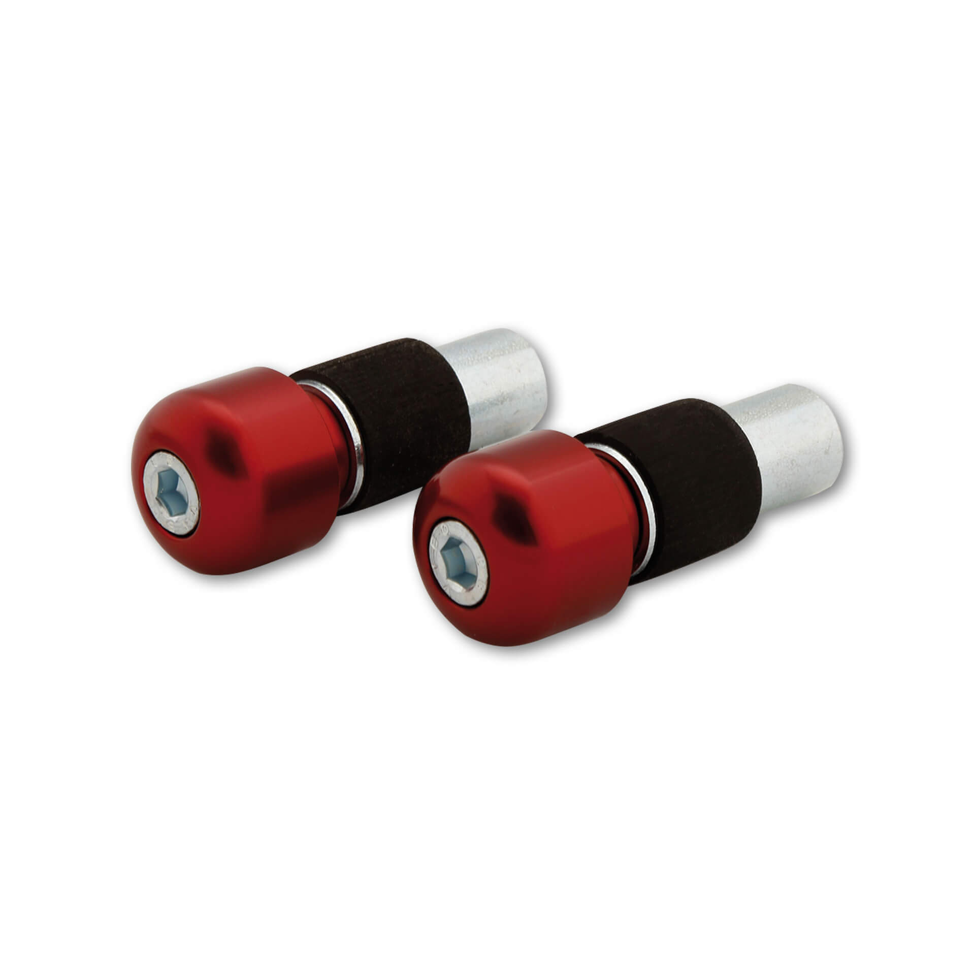 LSL Lenkerendstücke zylindrisch, klein, für 18 mm Innendurchmesser, für Stahllenker, rot