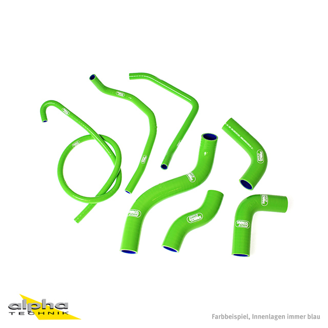SAMCO SPORT Siliconschlauch Kit grün für Kawasaki Z1000 Modelljahr 2003-2006