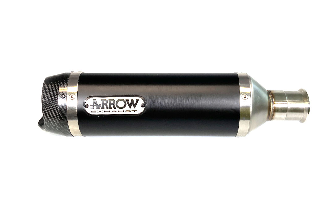 ARROW Auspuff DARK THUNDER für Yamaha YZF-R6 2006-2016, Aluminium schwarz