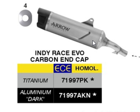 ARROW Auspuff Indy Race Evo Titan für Honda NC750X RH23 2025-