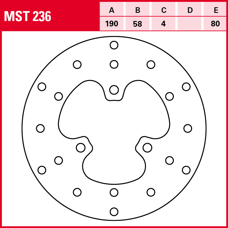 TRW Bremsscheibe Allround starr MST236
