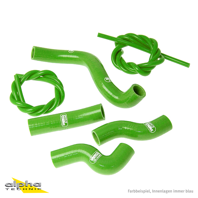 SAMCO SPORT Siliconschlauch Kit grün für Kawasaki Z750 Z750R Modelljahr 2007-2012
