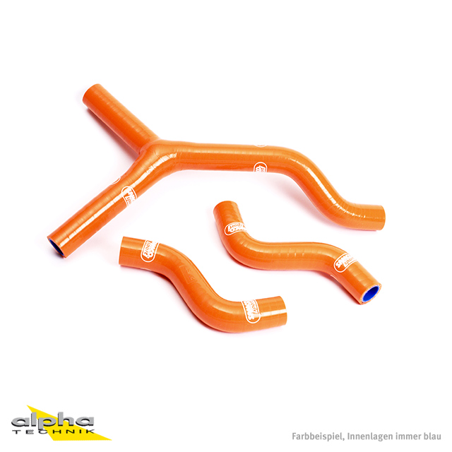 SAMCO SPORT Siliconschlauch Kit orange für KTM 250 EXC-F 250 XCF-W Modelljahr 2007