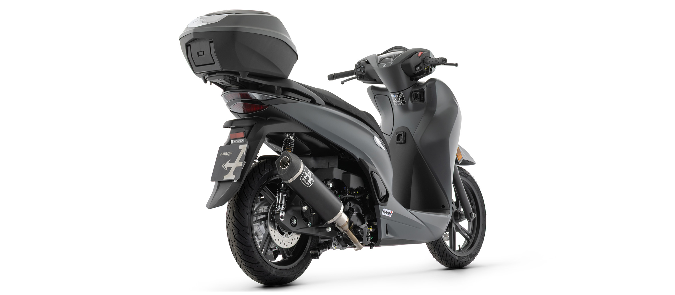 ARROW Auspuff DARK URBAN mit Carbon-Endkappe für Honda ADV 350, 2025-