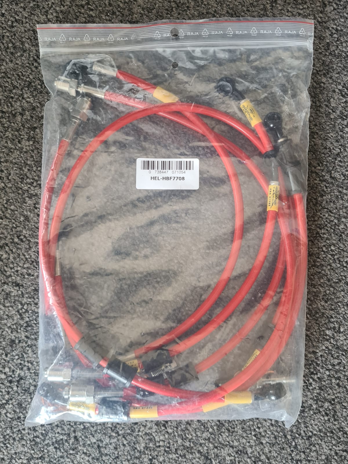 HEL Stahlflexleitung vorne und hinten Verlegeart OEM für Suzuki GSF650S ABS Bandit Front 2005 - 2006, Edelstahl