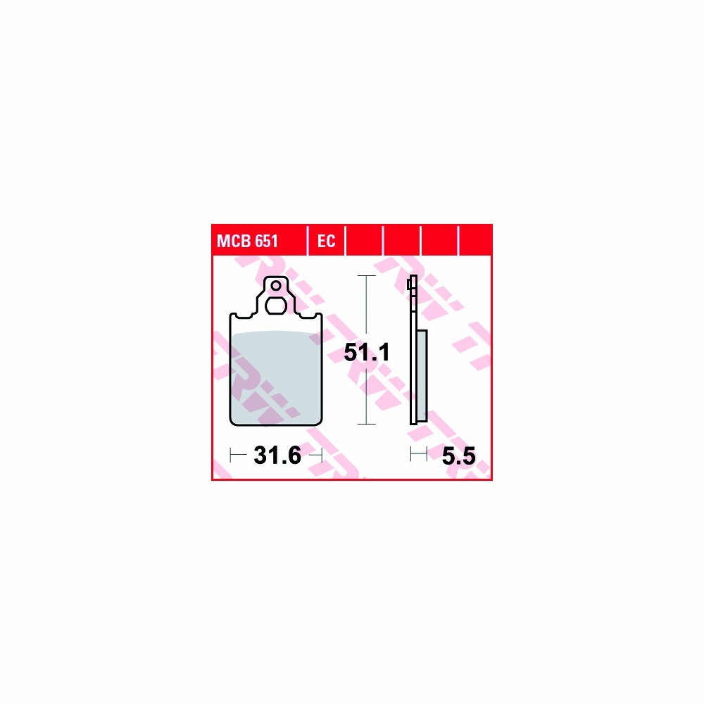 TRW Bremsbelagsatz Allround MCB651