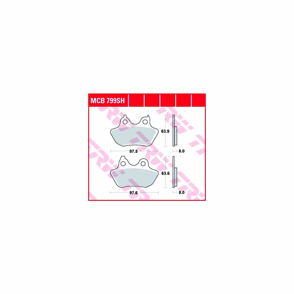 TRW Bremsbelagsatz Sinter Street MCB799SH hinten