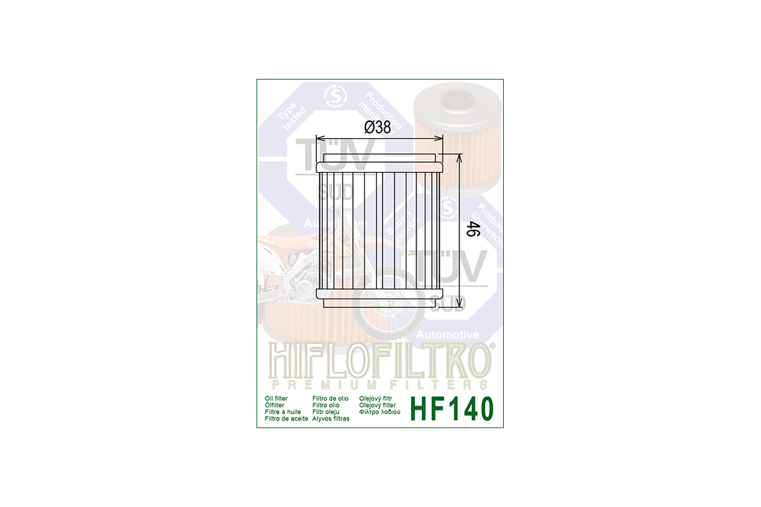HIFLO Ölfilter HF140 für diverse Fantic / Gas Gas / Husqvarna / Yamaha Modelle