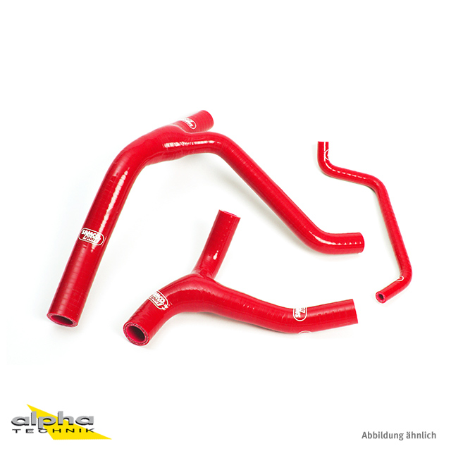 SAMCO SPORT Siliconschlauch Kit rot für Kawasaki KX450F KLX450R Modelljahr 2006-20015