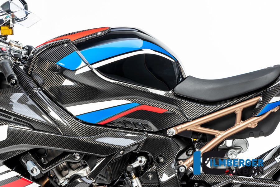 Ilmberger Carbon Seitendeckel links am Tank, Carbon