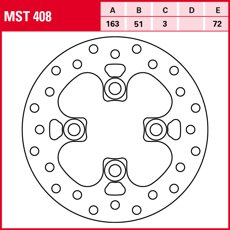 TRW Bremsscheibe Allround starr MST408