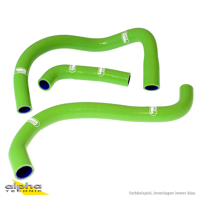 SAMCO SPORT Siliconschlauch Kit grün für Kawasaki ZXR400 nicht für H2 Modell Modelljahr 1988